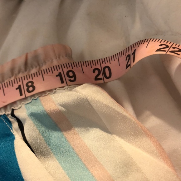 NWT DKNY Silky Wide Leg Striped Pants with Elastic, Tie-Adjustable Waist - Picture 14 of 15